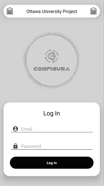 Login screen